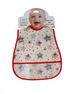 Americana Wipeable Bib On Hanger Display